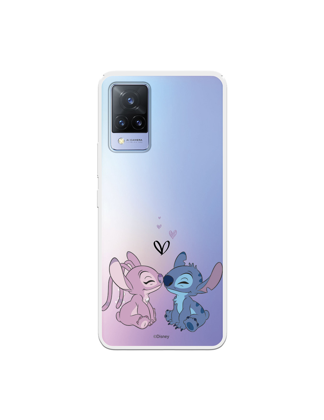 Funda para Samsung Galaxy S21 FE Oficial de Disney Angel & Stitch Beso -  Lilo & Stitch