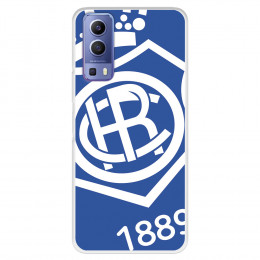 Fundaara Vivo Y72 5G del Recre Escudo Fondo Azul - Licencia Oficial Real Club Recreativo de Huelva