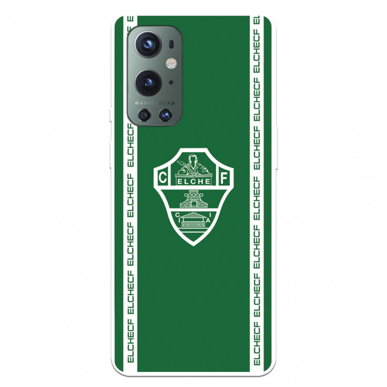 Fundaara OnePlus 9 Pro del Elche CF Escudo Fondo Verde Escudo Fondo Verde - Licencia Oficial Elche CF