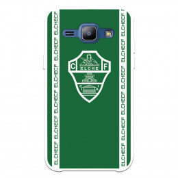 Fundaara Samsung Galaxy J1 del Elche CF Escudo Fondo Verde Escudo Fondo Verde - Licencia Oficial Elche CF