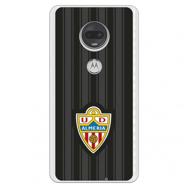 Carcasa Oficial UD Almería fondo negro para Motorola Moto G7 Plus- La Casa de las Carcasas