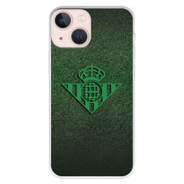 Funda para iPhone 13 Mini del Betis Escudo Verde Fondo trama - Licencia Oficial Real Betis Balompié