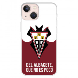 Funda para iPhone 13 Mini del Albacete Escudo "Del Albacete que no es poco" - Licencia Oficial Albacete Balompié