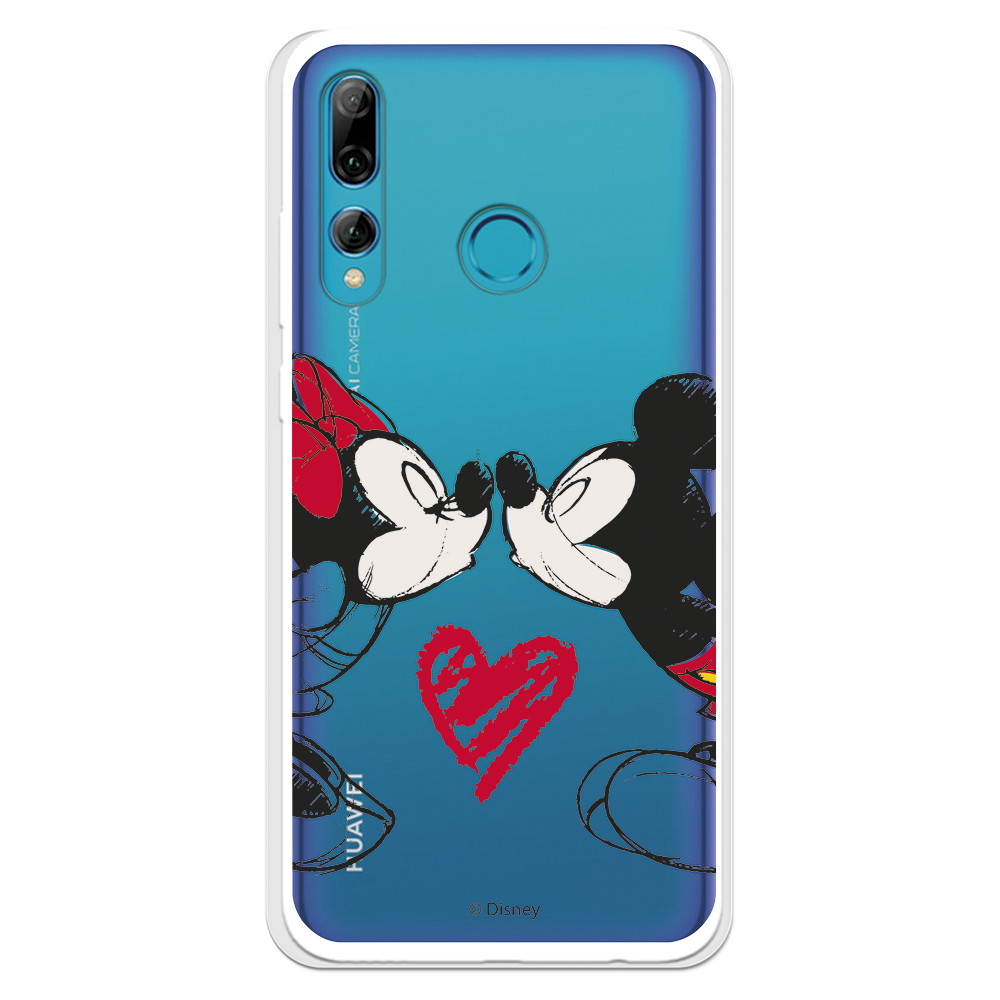 Funda para Huawei P Plus 2019 Oficial de Disney Mickey y Minnie Beso - Clásicos Disney