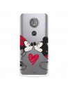 Funda para Motorola Moto E5 Oficial de Disney Mickey y Minnie Beso - Clásicos Disney