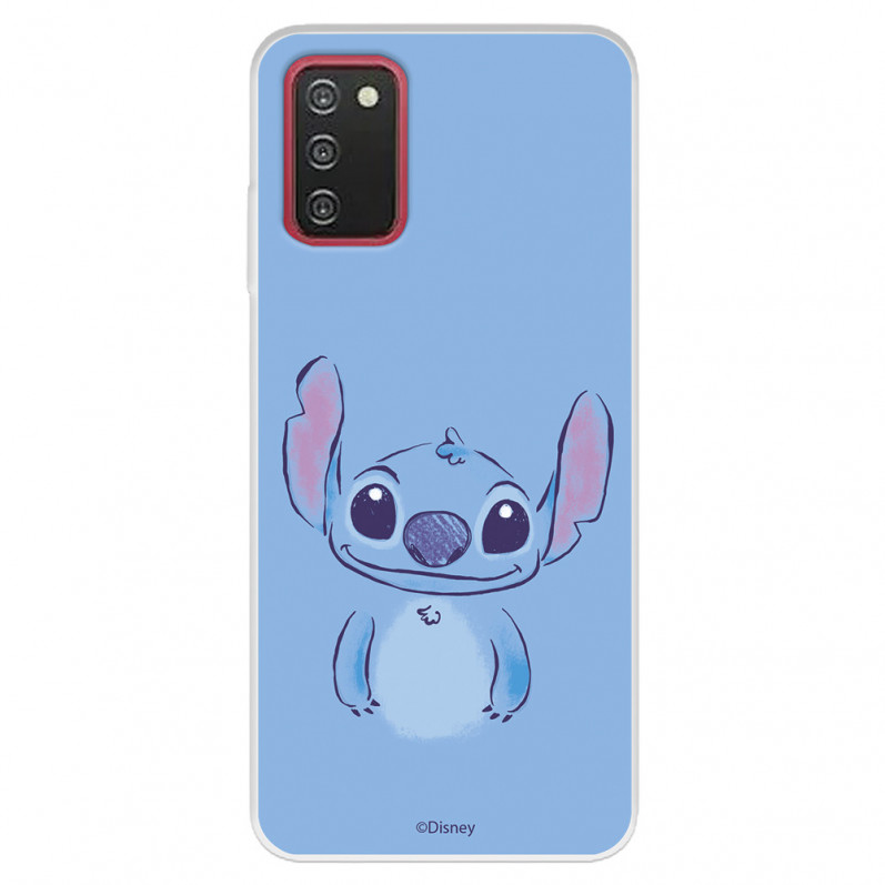 Funda para Samsung Galaxy A03s Oficial de Disney Stitch Azul - Lilo & Stitch