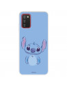 Funda para Samsung Galaxy A03s Oficial de Disney Stitch Azul - Lilo & Stitch