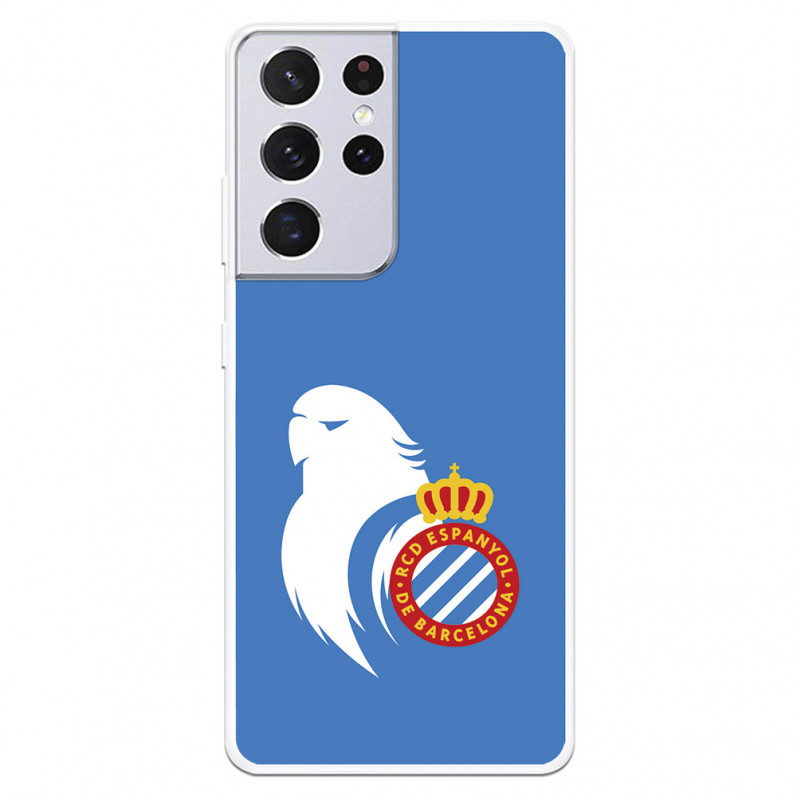 Fundaara Samsung Galaxy S21 Ultra del RCD Espanyol Escudo Perico Escudo Perico - Licencia Oficial RCD Espanyol