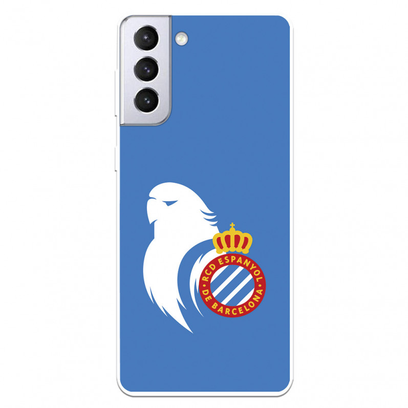Fundaara Samsung Galaxy S21 Plus del RCD Espanyol Escudo Perico Escudo Perico - Licencia Oficial RCD Espanyol