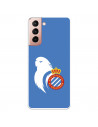Fundaara Samsung Galaxy S21 del RCD Espanyol Escudo Perico Escudo Perico - Licencia Oficial RCD Espanyol