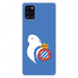 Fundaara Samsung Galaxy A31 del RCD Espanyol Escudo Perico Escudo Perico - Licencia Oficial RCD Espanyol