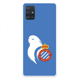Fundaara Samsung Galaxy A51 del RCD Espanyol Escudo Perico Escudo Perico - Licencia Oficial RCD Espanyol