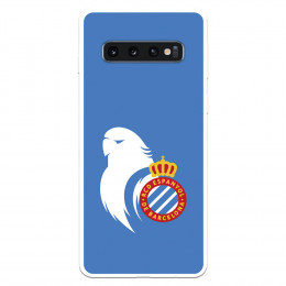 Fundaara Samsung Galaxy S10 Plus del RCD Espanyol Escudo Perico Escudo Perico - Licencia Oficial RCD Espanyol