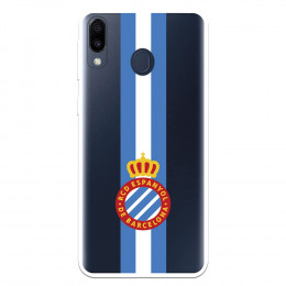 Fundaara Samsung Galaxy M20 del RCD Espanyol Escudo Albiceleste Escudo Albiceleste - Licencia Oficial RCD Espanyol