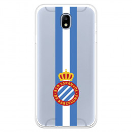 Fundaara Samsung Galaxy J7 2017 Europeo del RCD Espanyol Escudo Albiceleste Escudo Albiceleste - Licencia Oficial RCD Espanyol