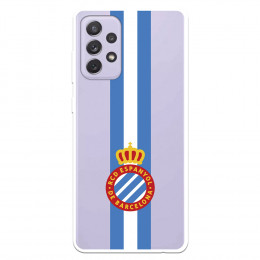 Fundaara Samsung Galaxy A72 5G del RCD Espanyol Escudo Albiceleste Escudo Albiceleste - Licencia Oficial RCD Espanyol