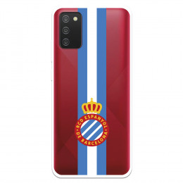 Fundaara Samsung Galaxy A02s del RCD Espanyol Escudo Albiceleste Escudo Albiceleste - Licencia Oficial RCD Espanyol
