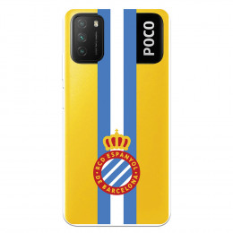 Fundaara Xiaomi Poco M3 del RCD Espanyol Escudo Albiceleste Escudo Albiceleste - Licencia Oficial RCD Espanyol