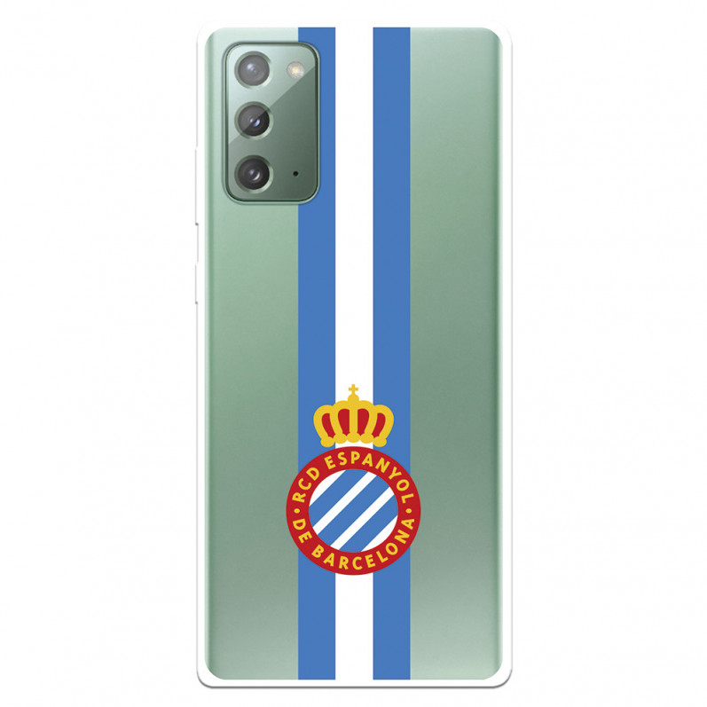 Fundaara Samsung Galaxy Note20 del RCD Espanyol Escudo Albiceleste Escudo Albiceleste - Licencia Oficial RCD Espanyol