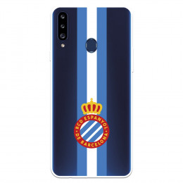 Fundaara Samsung Galaxy A20s del RCD Espanyol Escudo Albiceleste Escudo Albiceleste - Licencia Oficial RCD Espanyol