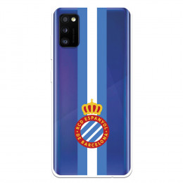 Fundaara Samsung Galaxy A41 del RCD Espanyol Escudo Albiceleste Escudo Albiceleste - Licencia Oficial RCD Espanyol