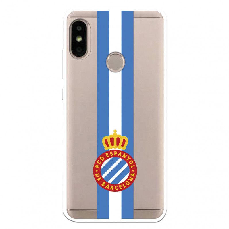 Fundaara Xiaomi Mi A2 Lite del RCD Espanyol Escudo Albiceleste Escudo Albiceleste - Licencia Oficial RCD Espanyol