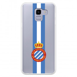 Fundaara Samsung Galaxy J6 2018 del RCD Espanyol Escudo Albiceleste Escudo Albiceleste - Licencia Oficial RCD Espanyol