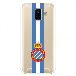 Fundaara Samsung Galaxy A6 2018 del RCD Espanyol Escudo Albiceleste Escudo Albiceleste - Licencia Oficial RCD Espanyol