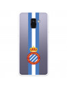Fundaara Samsung Galaxy A8 2018 del RCD Espanyol Escudo Albiceleste Escudo Albiceleste - Licencia Oficial RCD Espanyol