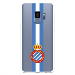 Fundaara Samsung Galaxy S9 del RCD Espanyol Escudo Albiceleste Escudo Albiceleste - Licencia Oficial RCD Espanyol