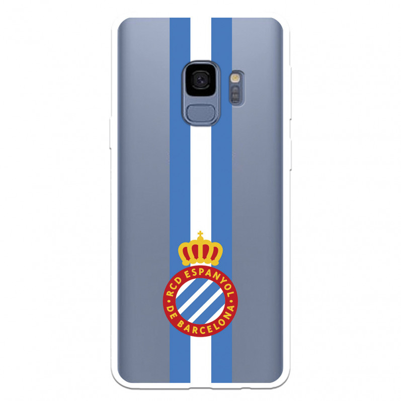 Fundaara Samsung Galaxy S9 del RCD Espanyol Escudo Albiceleste Escudo Albiceleste - Licencia Oficial RCD Espanyol