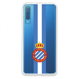 Fundaara Samsung Galaxy A7 2018 del RCD Espanyol Escudo Albiceleste Escudo Albiceleste - Licencia Oficial RCD Espanyol