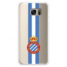 Fundaara Samsung Galaxy S7 Edge del RCD Espanyol Escudo Albiceleste Escudo Albiceleste - Licencia Oficial RCD Espanyol