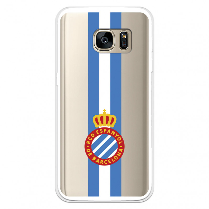 Fundaara Samsung Galaxy S7 del RCD Espanyol Escudo Albiceleste Escudo Albiceleste - Licencia Oficial RCD Espanyol