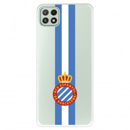 Fundaara Samsung Galaxy A22 5G del RCD Espanyol Escudo Albiceleste Escudo Albiceleste - Licencia Oficial RCD Espanyol