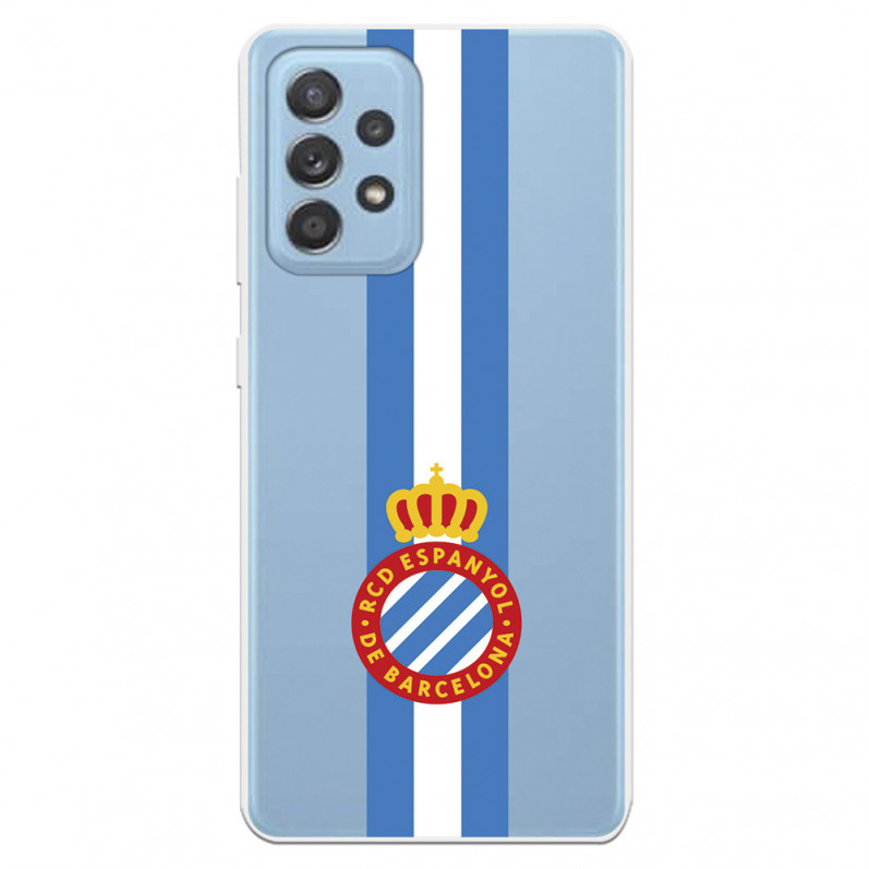 Fundaara Samsung Galaxy A52 5G del RCD Espanyol Escudo Albiceleste Escudo Albiceleste - Licencia Oficial RCD Espanyol