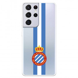 Fundaara Samsung Galaxy S21 Ultra del RCD Espanyol Escudo Albiceleste Escudo Albiceleste - Licencia Oficial RCD Espanyol