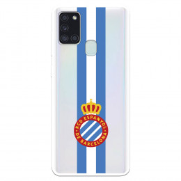 Fundaara Samsung Galaxy A21s del RCD Espanyol Escudo Albiceleste Escudo Albiceleste - Licencia Oficial RCD Espanyol