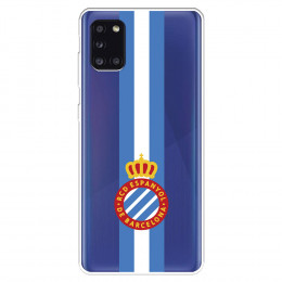 Fundaara Samsung Galaxy A31 del RCD Espanyol Escudo Albiceleste Escudo Albiceleste - Licencia Oficial RCD Espanyol