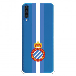 Fundaara Samsung Galaxy A50 del RCD Espanyol Escudo Albiceleste Escudo Albiceleste - Licencia Oficial RCD Espanyol