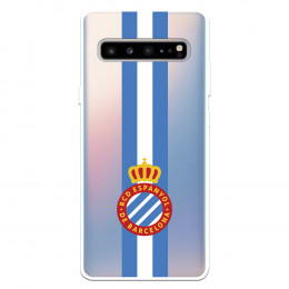Fundaara Samsung Galaxy S10 del RCD Espanyol Escudo Albiceleste Escudo Albiceleste - Licencia Oficial RCD Espanyol