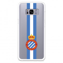 Fundaara Samsung Galaxy S8 del RCD Espanyol Escudo Albiceleste Escudo Albiceleste - Licencia Oficial RCD Espanyol
