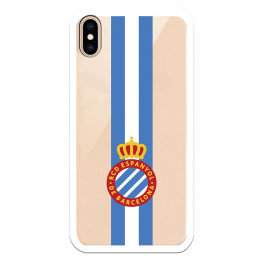 Fundaara iPhone XS Max del RCD Espanyol Escudo Albiceleste Escudo Albiceleste - Licencia Oficial RCD Espanyol