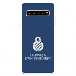 Fundaara Samsung Galaxy S10 del RCD Espanyol Escudo Fondo Azul Escudo Fondo Azul - Licencia Oficial RCD Espanyol