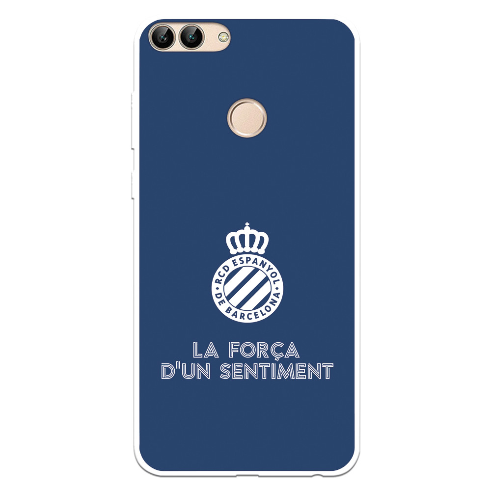 Fundaara iPhone 12 del RCD Espanyol Escudo Fondo Azul Escudo Fondo