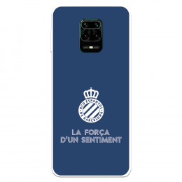 Fundaara Xiaomi Redmi Note 9 Pro del RCD Espanyol Escudo Fondo Azul Escudo Fondo Azul - Licencia Oficial RCD Espanyol