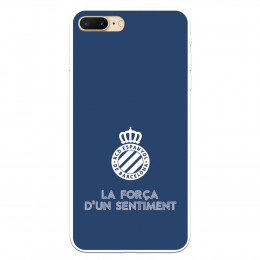 Fundaara iPhone 8 Plus del RCD Espanyol Escudo Fondo Azul Escudo Fondo Azul - Licencia Oficial RCD Espanyol