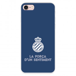 Fundaara iPhone 8 del RCD Espanyol Escudo Fondo Azul Escudo Fondo Azul - Licencia Oficial RCD Espanyol
