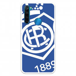 Fundaara Xiaomi Redmi Note 8 2021 del Recre Escudo Fondo Azul - Licencia Oficial Real Club Recreativo de Huelva