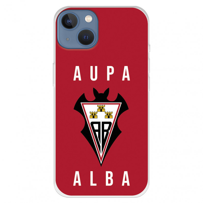 Funda para iPhone 13 del Albacete Escudo Aupa Alba - Licencia Oficial Albacete Balompié